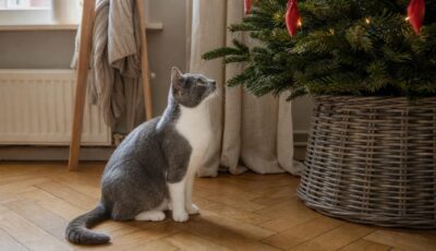 Chat et sapin de Noël : comment éviter les accidents ?