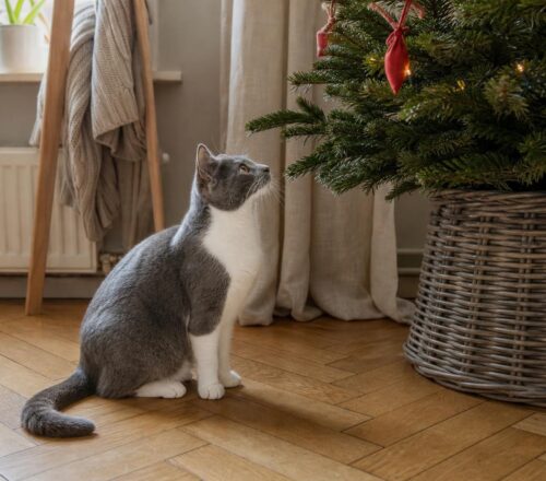 Chat et sapin de Noël : comment éviter les accidents ?